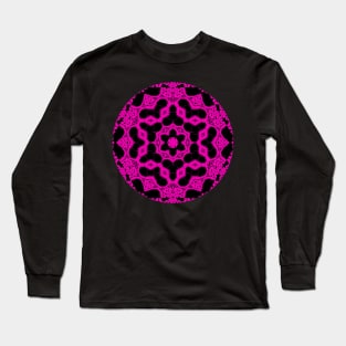 Pink Kaleidoscopic Abstract Long Sleeve T-Shirt